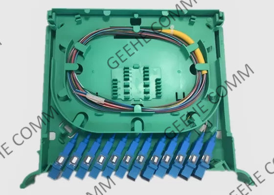 Montagem em rack do divisor 0.9mm do PLC da fibra ótica dos núcleos do Fanout 12 do SC UPC do único modo