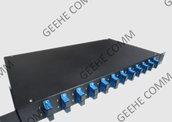 Painel de remendo portuário da fibra ótica do SC da polegada 1U 24 da montagem 19 da parede