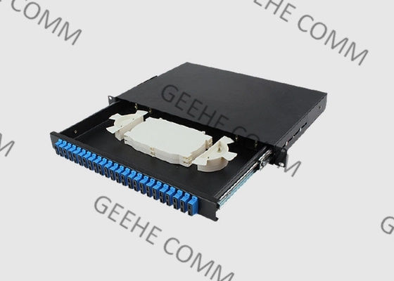 Adaptador simples do SC/PC de 19 milímetros do porto do painel de remendo 24 da montagem em rack da polegada 1U