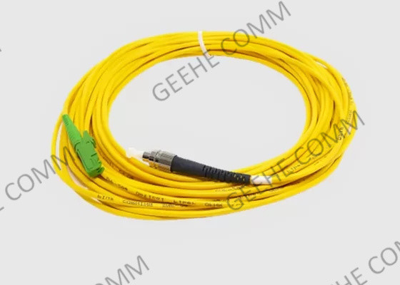 9/125 OS2 de cabo de remendo 10m da fibra do único modo do duplex 2.0mm E2000/APC a FC/UPC