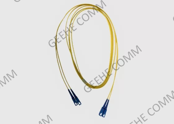 cabo de remendo da fibra do PC do duplex 9/125 SC-SC do revestimento de 3M Yellow LSZH