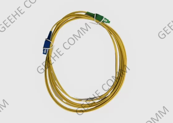 SC amarelo APC de 100M ao cabo de remendo frente e verso da fibra do SC UPC multimodo