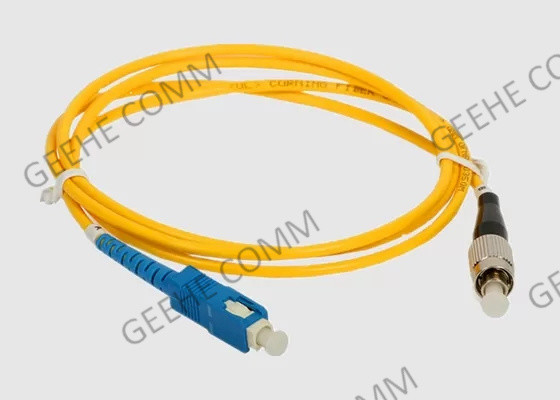 SC simples de 2.0mm ao cabo de remendo da fibra ótica de FC 9/125um