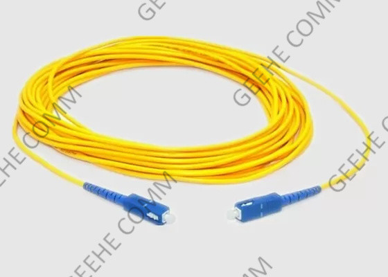 SC amarelo de 3.0mm ao cabo de remendo da fibra ótica do único modo do SC
