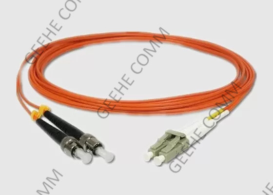 Revestimento de PVC 1m LC ao cabo frente e verso multimodo do remendo da fibra ótica do ST