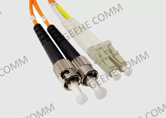 Revestimento de PVC 1m LC ao cabo frente e verso multimodo do remendo da fibra ótica do ST