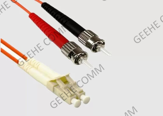 Revestimento de PVC 1m LC ao cabo frente e verso multimodo do remendo da fibra ótica do ST