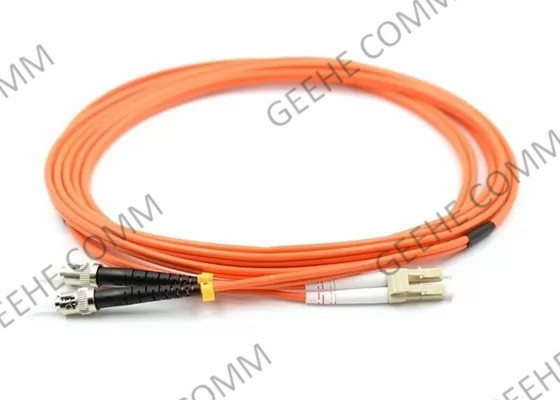 Revestimento de PVC 1m LC ao cabo frente e verso multimodo do remendo da fibra ótica do ST