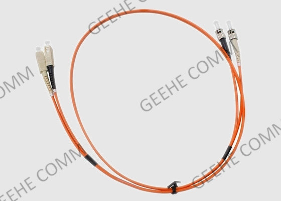 SC cabo frente e verso 2.0mm do remendo da fibra ótica do PVC do modo OM1 do ST ao multi