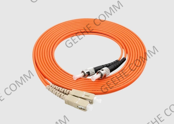 o remendo frente e verso da fibra multimodo de 3M ST/SC cabografa a laranja 50/125 OM2 3.0mm