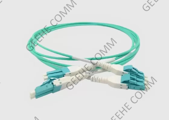 LC/LC frente e verso multimodo Uniboot 50 cabo de remendo do Aqua OM4 do mícron