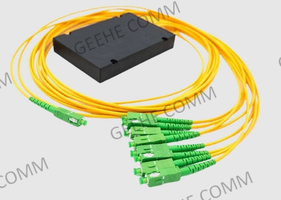 Divisor 1 do cabo de fibra ótica do SC APC da fibra de Corning da caixa do ABS de Datacentre em 8 para fora