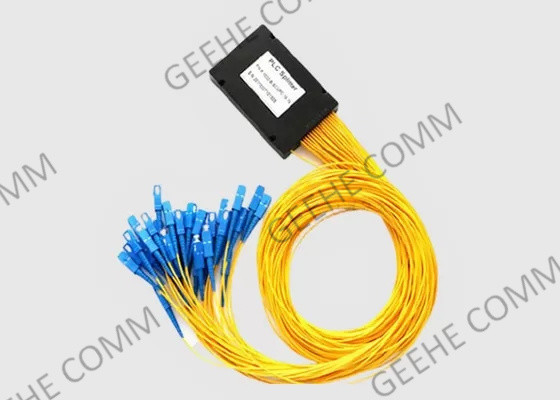 1x32 PLC Fibra de Cable Splitter SC/UPC 900UM 1.5M ABS Box Splitter Óptico