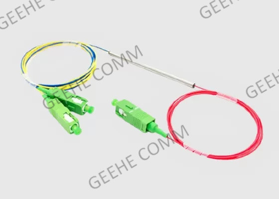 50/50 de divisor duplo 1310nm 1550nm do acoplador da fibra do SC da janela 1×2