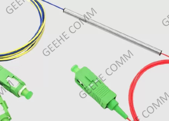 50/50 de divisor duplo 1310nm 1550nm do acoplador da fibra do SC da janela 1×2