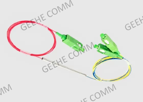 50/50 de divisor duplo 1310nm 1550nm do acoplador da fibra do SC da janela 1×2