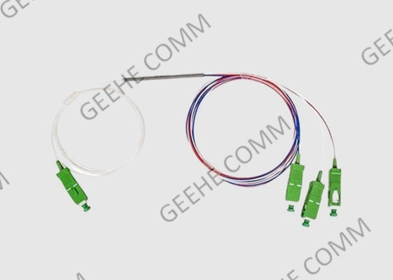 Faça sob medida ultra o acoplador ótico Wideband do divisor do acoplador 1×3 do cabo de fibra ótica 1525-1565nm
