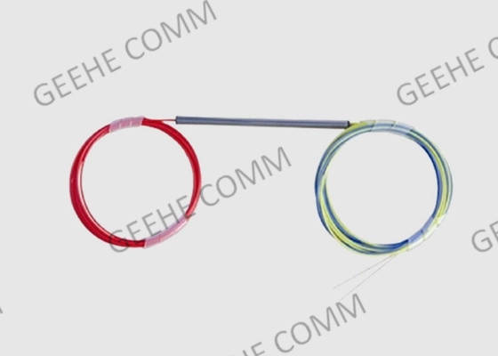 Fibra desencapada 250μm do divisor de aço Singlemode do acoplador do tubo FBT nenhum conector 1x3