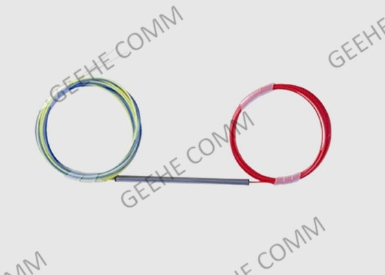Fibra desencapada 250μm do divisor de aço Singlemode do acoplador do tubo FBT nenhum conector 1x3