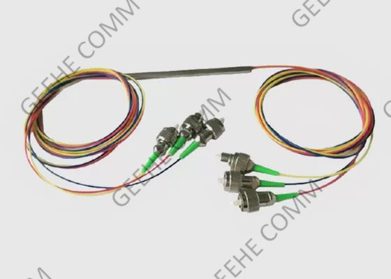 Acoplador desencapado da fibra ótica da fibra 250um 3×3 do tubo de aço com conectores de FC