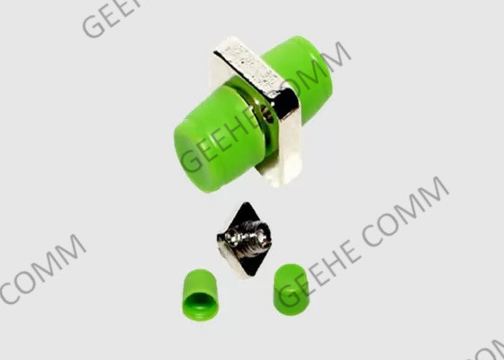 Adaptador multimodo FC-FC da fibra ótica da cor verde com flange retangular