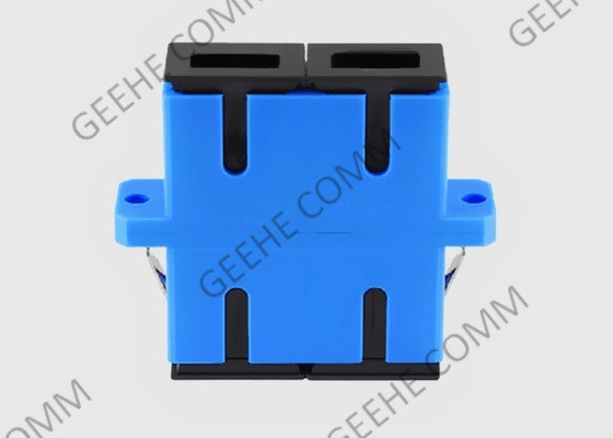 SC azul da cor ao acoplador multimodo do adaptador da fibra ótica do SC com flanges