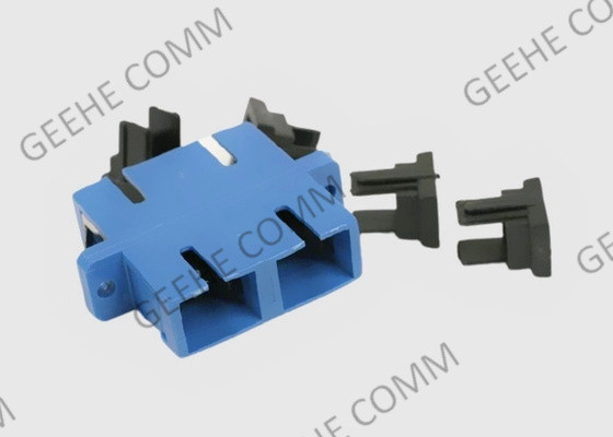 SC azul da cor ao acoplador multimodo do adaptador da fibra ótica do SC com flanges