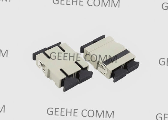 Acoplador frente e verso do SC do SC da multi fibra ótica bege do modo com flange