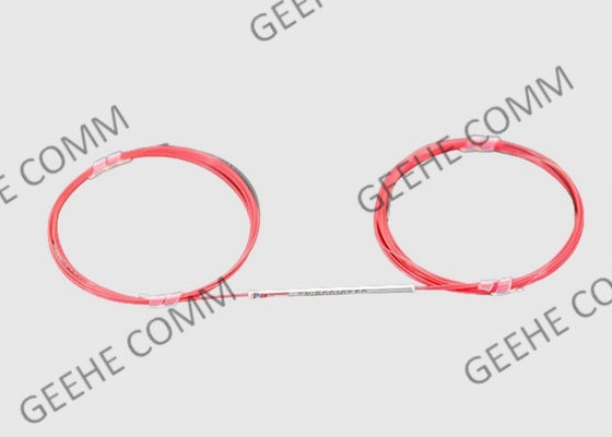 1x2 move o tubo 900um fraco fundiu o comprimento desencapado da fibra da fibra 1m do revestimento SMF28e do WDM