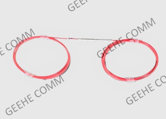 1x2 move o tubo 900um fraco fundiu o comprimento desencapado da fibra da fibra 1m do revestimento SMF28e do WDM