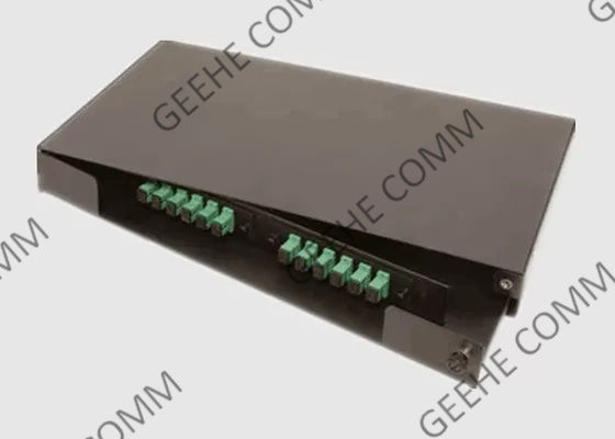 Painel de remendo portuário da fibra ótica do SC da polegada 1U 24 da montagem 19 da parede