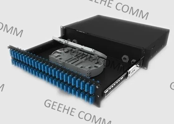 Painel de remendo portuário da fibra ótica da montagem 2U 48 da parede do adaptador do SC