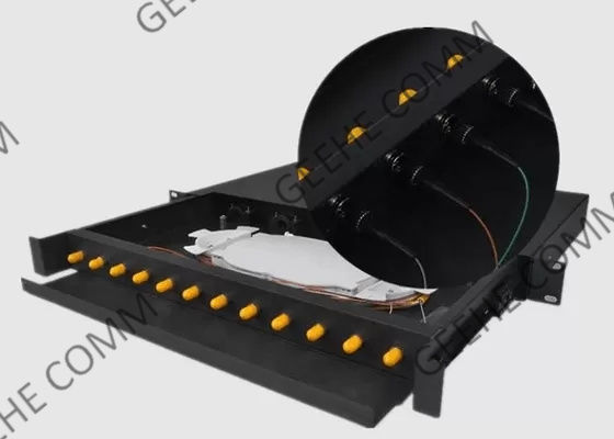 Painel de remendo portuário da fibra ótica 1U 12 da trança 50/125 do ST