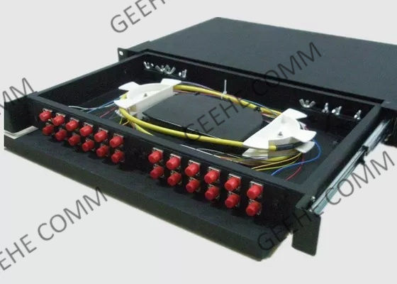 Painel de remendo portuário da fibra ótica da inserção 2U 24 Singlemode FC da zircônia