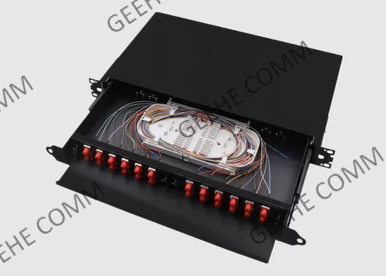 Painel de remendo portuário da fibra ótica da inserção 2U 24 Singlemode FC da zircônia