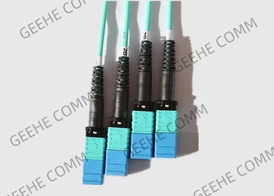 8 núcleo multimodo 100G OM4 10m MPO ao cabo da fibra de MPO