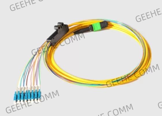Único modo 2.0MM 40G MPO ao cabo da fuga da fibra de 8 X LC