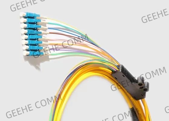Único modo 2.0MM 40G MPO ao cabo da fuga da fibra de 8 X LC