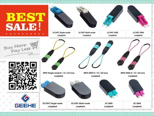 MPO / SC / LC Loopback rápida conectar conectores de fibra óptica poucos dólares resolver grandes problemas por um plugue com dois conectores