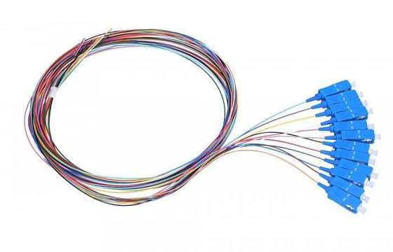 Multi tranças exteriores da fibra ótica do SC da fibra 1m do núcleo 12