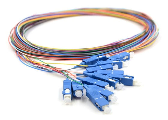 Multi tranças exteriores da fibra ótica do SC da fibra 1m do núcleo 12
