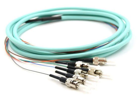 Modo 9/125um 3M Fiber Optic Pigtail do ST UPC de 6 núcleos único