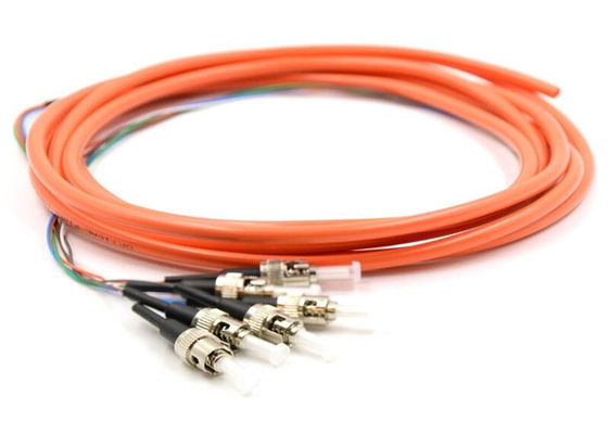 Modo 9/125um 3M Fiber Optic Pigtail do ST UPC de 6 núcleos único