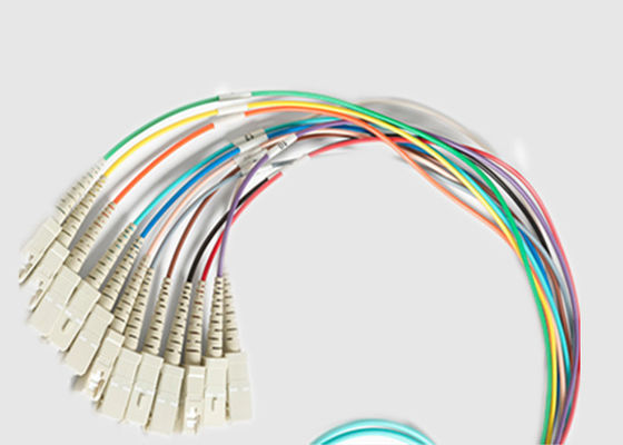 MPO 12 ao cabo da fibra do modo MPO das fibras 0.9mm Mulit do SC 12 de X
