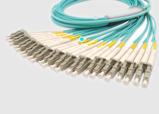 144 cabo da fibra das fibras OM3 LC Dulpex 100G MPO