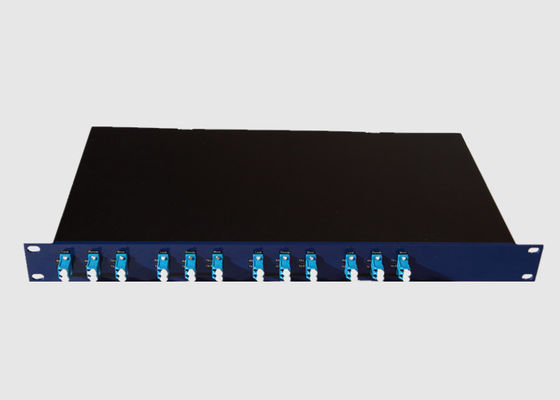 Painel de remendo de fibra portuário do SC de 1.2mm 12 frente e verso multimodos pretos