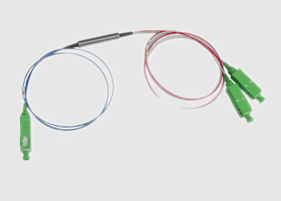 3 isolador da fibra ótica dos portos 980nm 850nm 1x2 para a rede