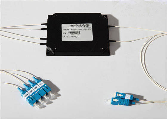 2×4 o fã para fora 1480nm fundiu o módulo do WDM da fibra ótica