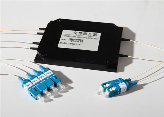 2×4 o fã para fora 1480nm fundiu o módulo do WDM da fibra ótica