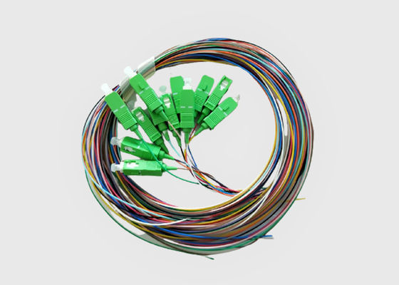 12 tranças coloridas da fibra ótica do SC UPC Corning do único modo 0.9mm